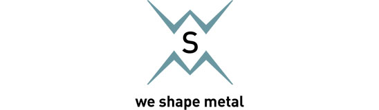 Logo of WSM – stylized light blue zigzag W with black S in the middle, text below 'we shape metal'